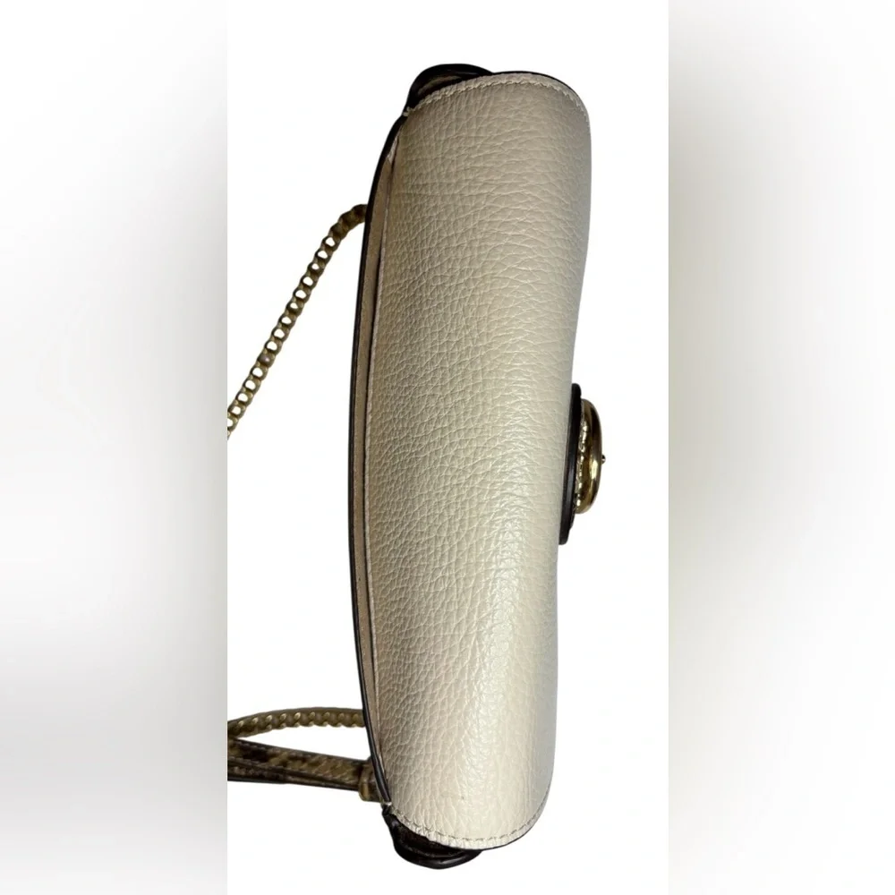 Coach Kleo Signature Canvas Leather Crossbody Bag Snakeskin Buckle NWOT